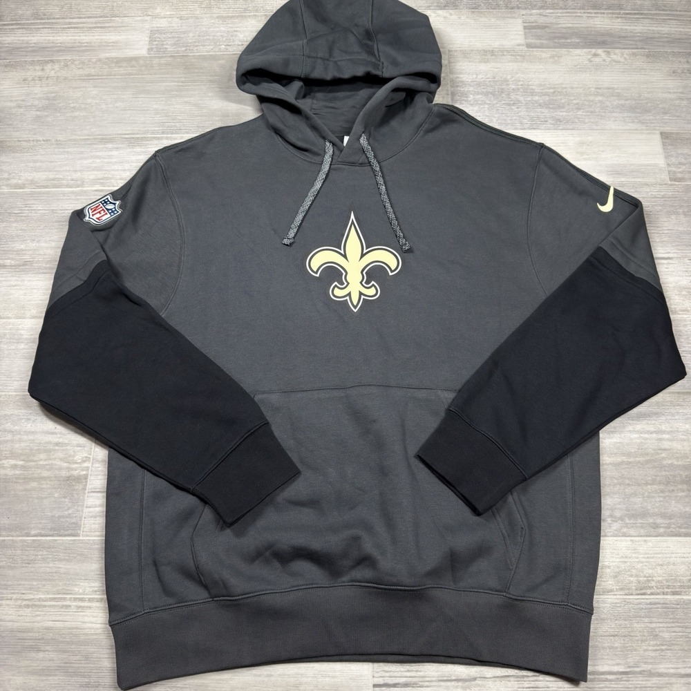 New‎ Orleans Saints Nike 2024 Sideline Club Pullover Hoodie Men's L - Anthracite